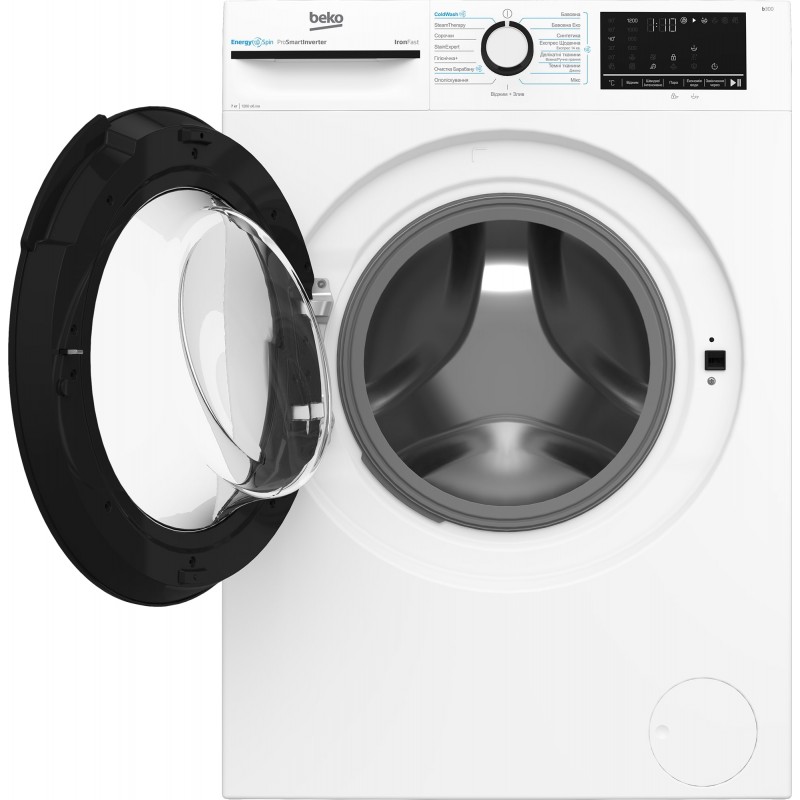 Beko Пральна машина фронтальна, 7кг, 1200, A+++ (-10%), 50см, дисплей, інвертор, ПАР, білий