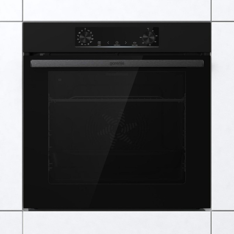 Gorenje Духова шафа електрична, 77л, A+, пара, дисплей, IconLed, піроліз, чорний