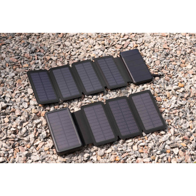 2E Портативний зарядний пристрій Power Bank Solar 8000mAh Black