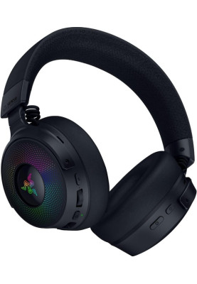 Razer Гарнітура ігрова Kraken V4 Pro, mini-jack/USB-A/BT/WL, RGB, чорний