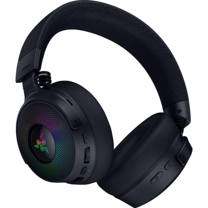 Razer Гарнітура ігрова Kraken V4 Pro, mini-jack/USB-A/BT/WL, RGB, чорний