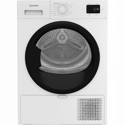 Indesit Сушильна машина тепловий насос, 8кг, A+, 54,5см, дисплей, білий