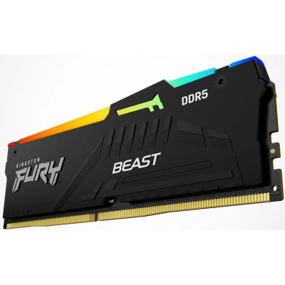 Kingston Пам'ять ПК DDR5 128GB KIT (64GBx2) 5600 FURY Beast RGB