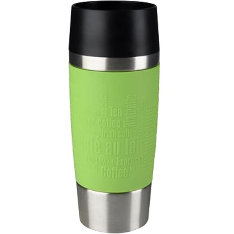 Tefal Термочашка Travel Mug, 360мл, діам60, t хол. 8г, гар.4г, нерж.сталь+пластик, лайм