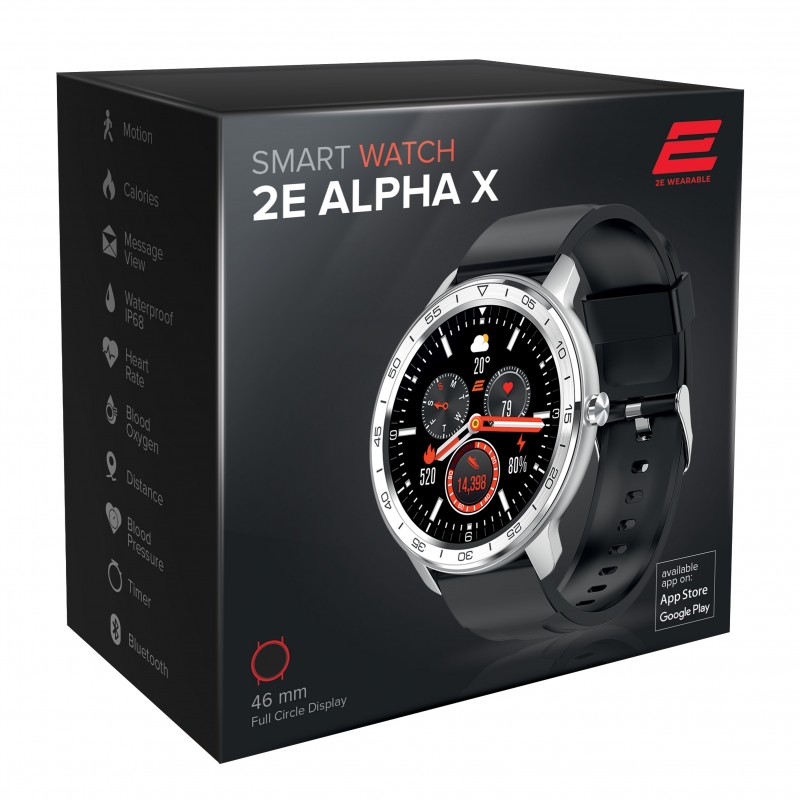 2E Смарт-годинник Alpha X 46 mm Silver