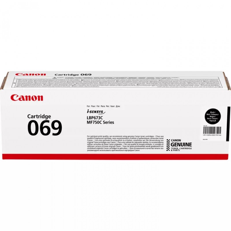 Canon Картридж 069 MF752Cdw/MF754Cdw/LBP673Cdw Black (2100 стор)