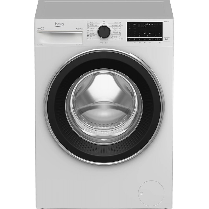 Beko Пральна машина фронтальна, 8кг, 1400, A+++, 55см, дисплей, пар, інвертор, білий