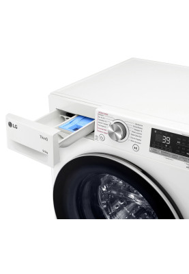 LG Прально-сушильна машина фронтальна, 9(6)кг, 1400, А, 56см, дисплей, пара, інвертор, білий
