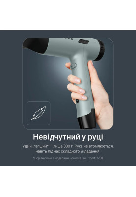 Rowenta Фен Rowenta Tiny, 1600Вт, 3 режими, дифузор, іоніз-я, хол. обдування, зелено-чорний