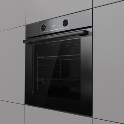 Gorenje Духова шафа Gorenje електрична, 77л, A+, дисплей, IconLed, піроліз, готув. на різн рівнях, чорний