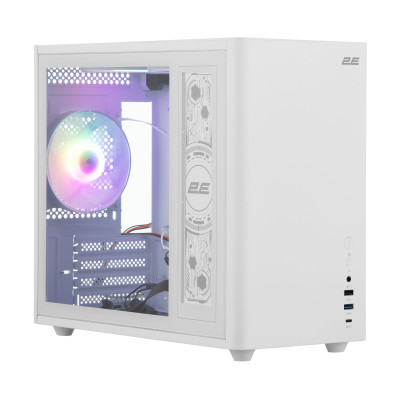 2E Корпус 2E Credo Plus V350WG без БР, 1xUSB3.0, 1х USB 2.0, 1xUSB Type-C, 3x120мм, VGA 350мм, LCS ready, TG Side Panel, mATX, білий