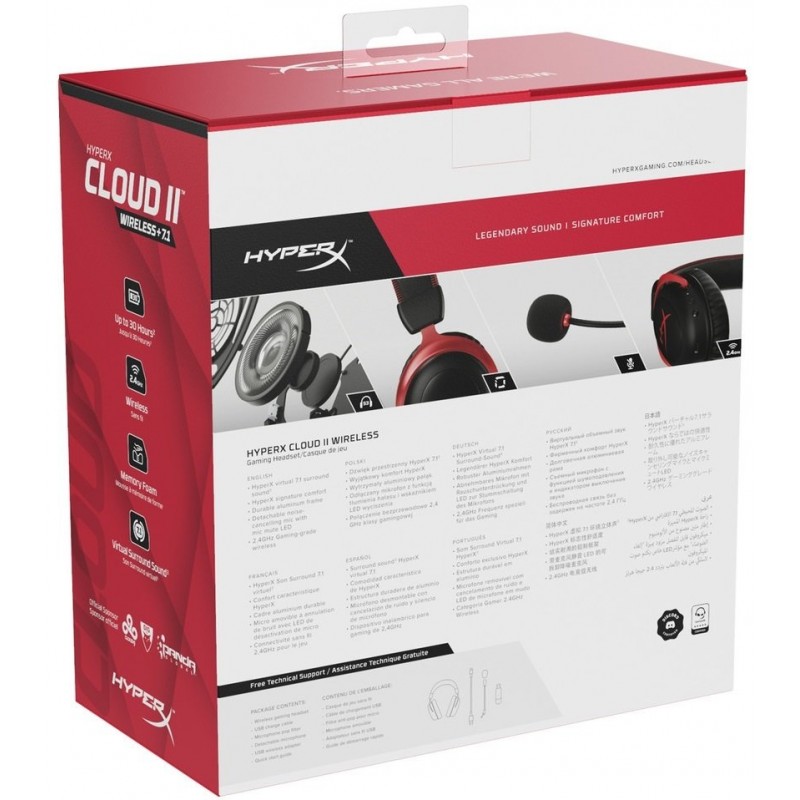 HyperX Гарнітура Cloud II USB/WL Red