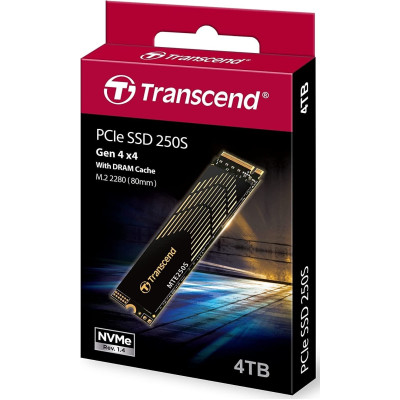 Transcend Накопичувач SSD M.2 4TB PCIe 4.0 MTE250S + розсіювач тепла