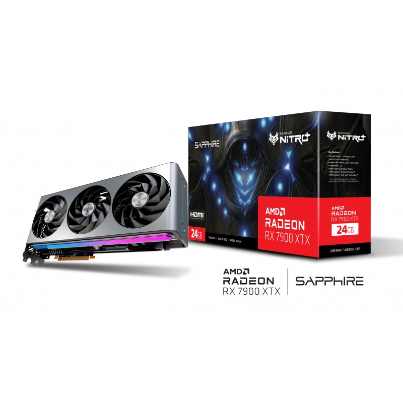 SAPPHIRE Відеокарта Radeon RX 7900 XTX 24GB GDDR6 Nitro+ Gaming OC VAPOR-X