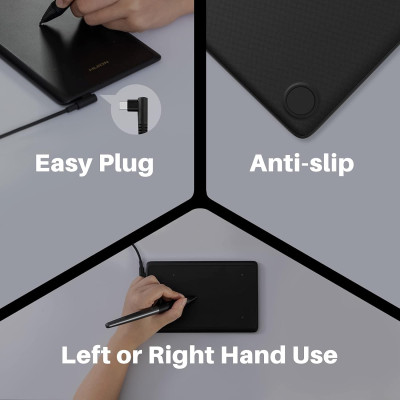 Huion Графічний планшет 4.17"x 2.6" H420X USB-C чорний Huion Графічний планшет 4.17"x 2.6" H420X USB-C чорний