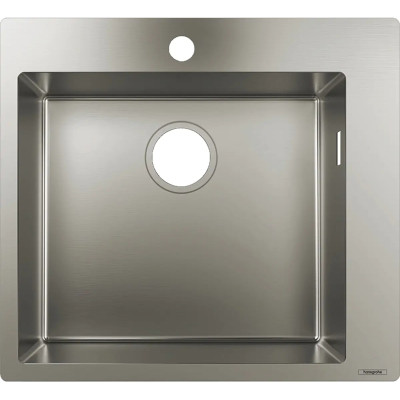 Hansgrohe Мийка кухонная Combi S71, нерж.сталь, прямокутник, без крил, 500x550x190мм, чаша - 1, врізна, нерж.