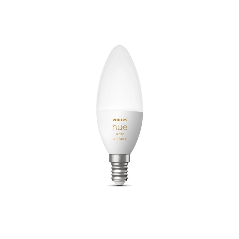 Philips Hue Лампа розумна E14, 5.2W(40Вт), 2200K-6500K, Tunable white, ZigBee, Bluetooth, димування