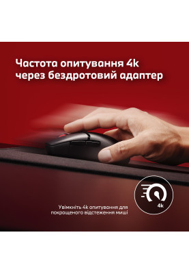 HyperX Миша Pulsefire SAGA PRO, RGB, USB-A/WL/BT, чорний