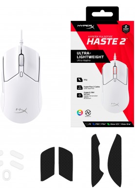 HyperX Миша Pulsefire Haste 2 USB, White