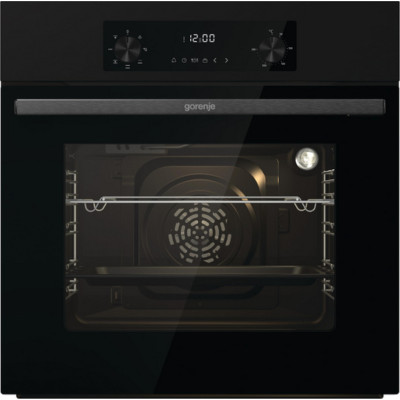 Gorenje Духова шафа електрична, 61л, A, дисплей, конвекція, чорний