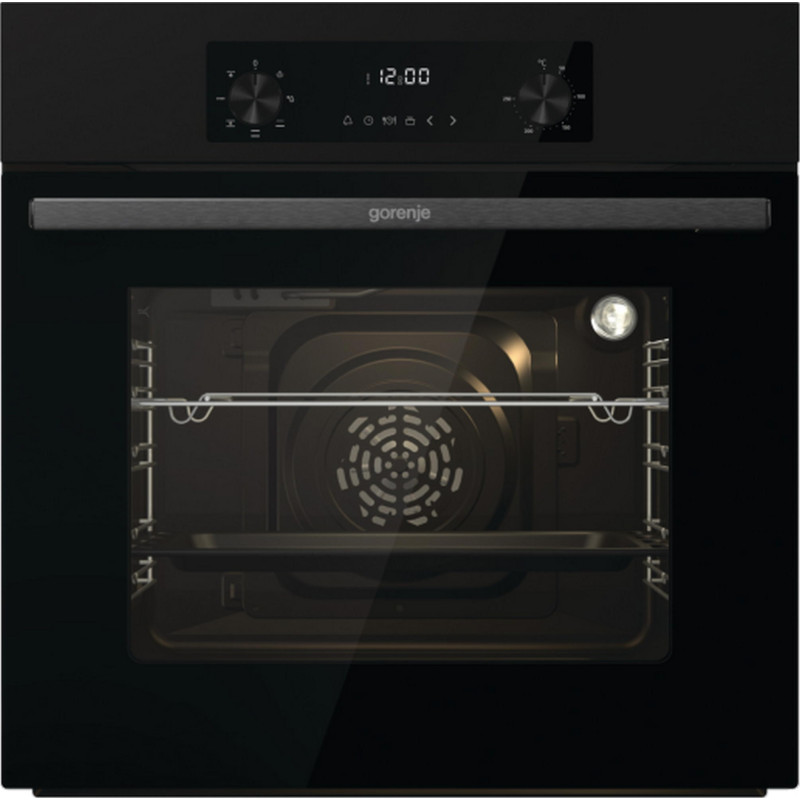 Gorenje Духова шафа електрична, 61л, A, дисплей, конвекція, чорний