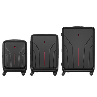 Wenger Набір валіз Wenger Amplix Hardside, полікарбонат, (S+M+L), TSA, 4 колеса, EXP, чорний