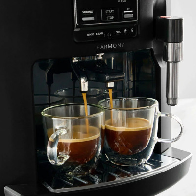 Krups Кавомашина Krups Harmony 1.7л, зерно, ручний капучинатор, мех. керування, авторецептів - 4, свій рецепт, чорний