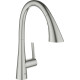 Grohe Змішувач для кухні Scala, довж.виливу - 231мм, поворотний/витяжний, 1важіль, супер сталь