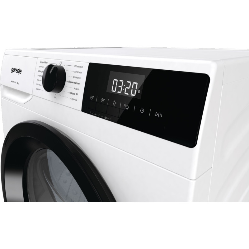 Gorenje Сушильна машина DHNE82/P конденсаційна, 8кг, А++, 60см, дисплей, білий
