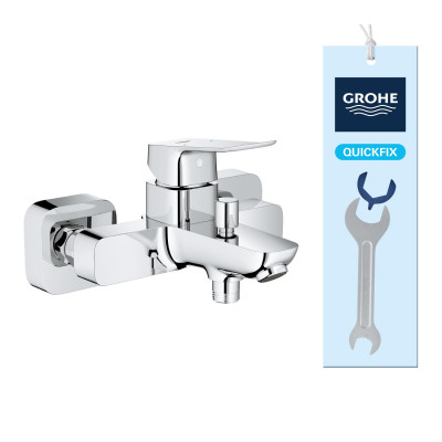 Grohe Змішувач для ванни QuickFix Dice довж. виливу - 167мм, неповоротний, 1 важіль, хром