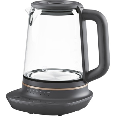 Electrolux Електрочайник, 1,7л, Strix, скло, заварник, підтримка темп, чорний