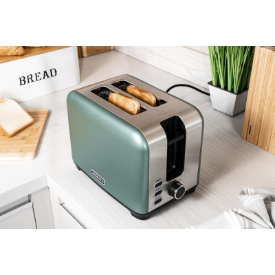 ARDESTO Тостер Mint Harmony T-F400G 800Вт, метал, м'ятний+сріблястий
