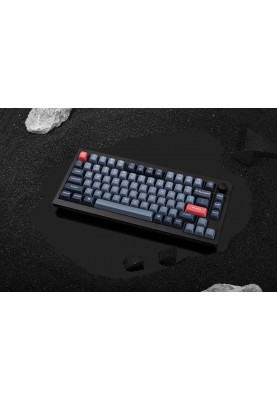 Keychron Клавіатура механічна V1 Max 84Key, Gateron Jupiter Red, WL/BT/USB-A, QMK, Hot-swap, Knob, EN/UKR, RGB, чорний