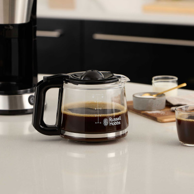 Russell Hobbs Кофеварка Heaton, 1.25л, мелена, чорно-срібний