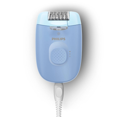 Philips Епілятор Series 2000 дисковий, від мережі, сух., насадок-2, з підсвіткою, блакитний