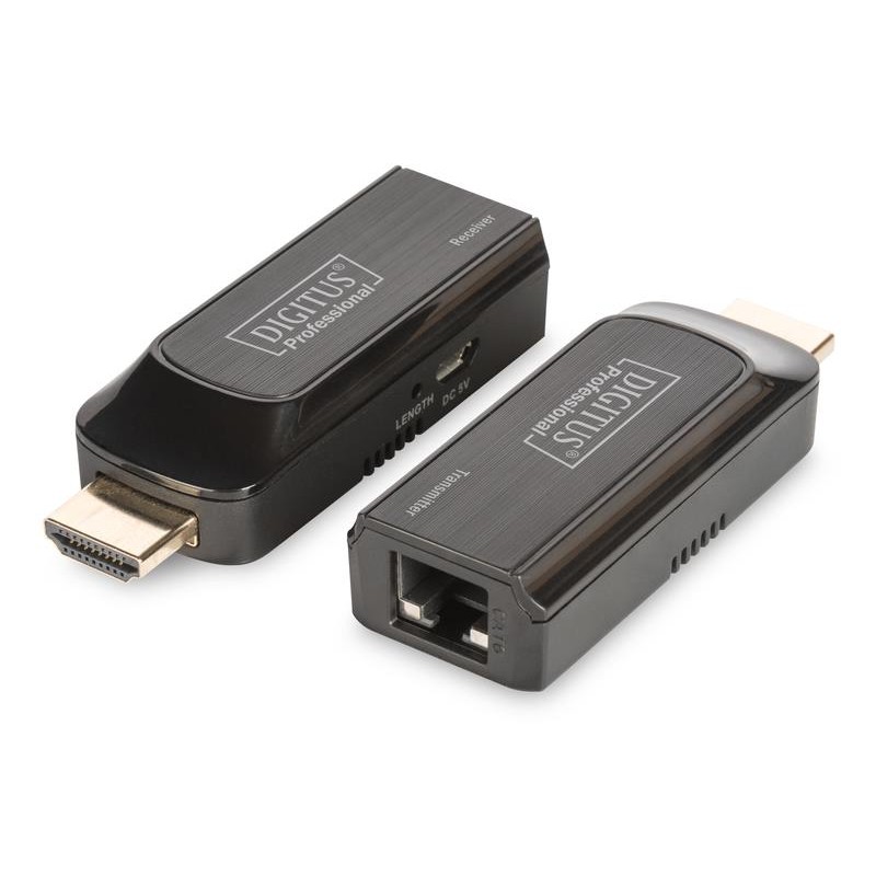 Digitus mini HDMI UTP 50m, USB powered, Black