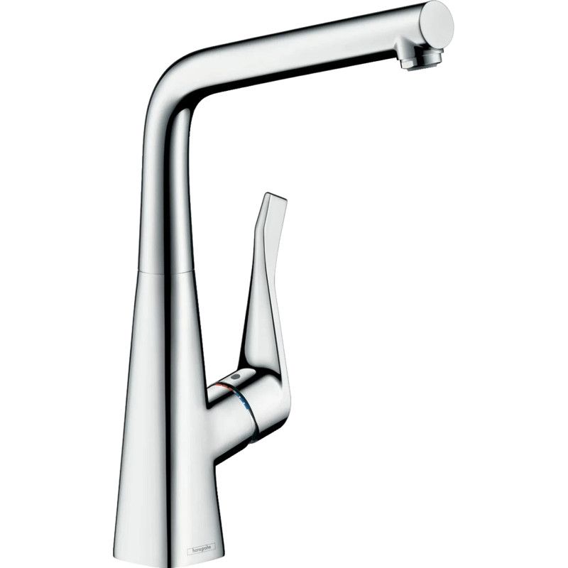 Hansgrohe Змішувач для кухні Metris, довж.виливу - 219мм, поворотний, 1важіль, KM320, хром