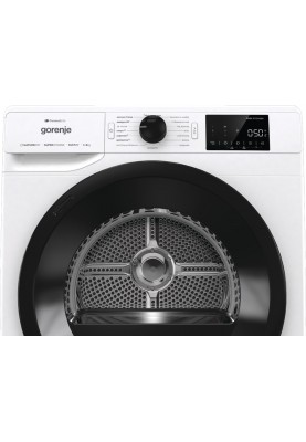 Gorenje Сушильна машина тепловий насос, 9кг, A++, 60см, дисплей, 16 програм, Wi-Fi, білий