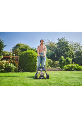 Ryobi Газонокосилка аккумуляторная ONE+ HP RY18LMX33A-150 18В акб 1х5А·год 33см 30л 25-90мм 9.3кг