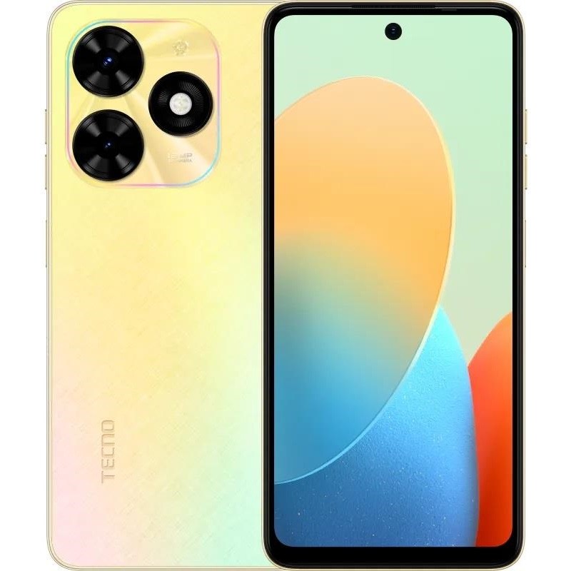 TECNO Смартфон Spark Go 2024 (BG6) 6.56" 4/128ГБ, 2SIM, 5000мА·год, Alpenglow Gold