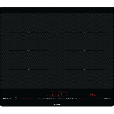 Gorenje Варильна поверхня індукційна, 60см, SliderTouch, IQ, поєднання конфорок, чорний