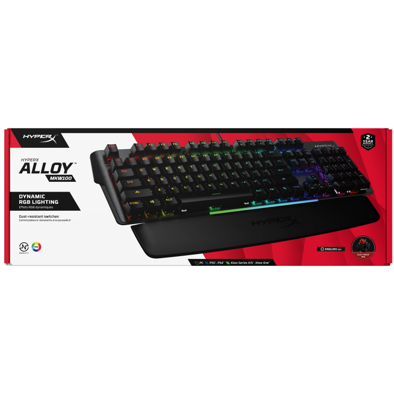 HyperX Клавіатура HyperX Alloy MKW100 TTC Red USB RGB ENG/RU, Black