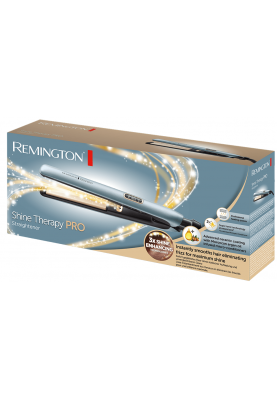 Remington Випрямляч Shine Therapy PRO, 54Вт, темп.режимів-9, 150-230С, дисплей, іонізація, кераміка, блакитний