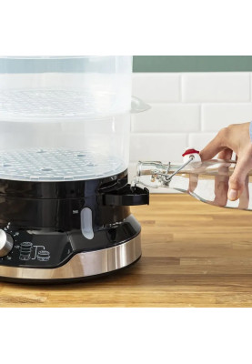 Tefal Пароварка Ultracompact, 800Вт, об'єм-9л, резервуар для води -1л, механічне керув., пластик, чорний