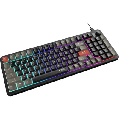 MSI Клавиатура мембранная MSI FORGE GK110 UA 98key, USB-A, EN/UKR/RU, LED, чорний