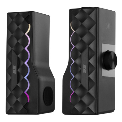2E Акустична система PCS232 RGB, Soundbar, 2.0, USB, Black