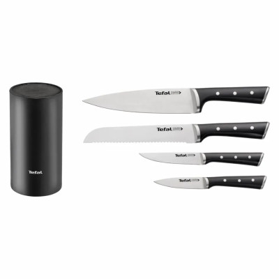 Tefal Набір ножів Ice Force,у пластиковій колоді, 4шт, нержавіюча сталь, пластик, чорний Tefal Набір ножів Ice Force,у пластиковій колоді, 4шт, нержавіюча сталь, пластик, чорний
