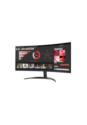 LG Монітор 34" 34WR50QC-B 2xHDMI, DP, Audio, VA, 3440x1440, 21:9, 100Hz, sRGB 99%, CURVED, FreeSync, HDR10
