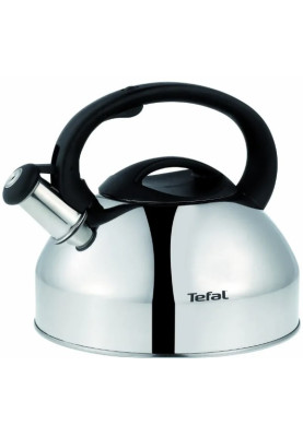 Tefal Чайник зі свистком Tefal, 2.5л, нержавіюча сталь, сталевий, чорний