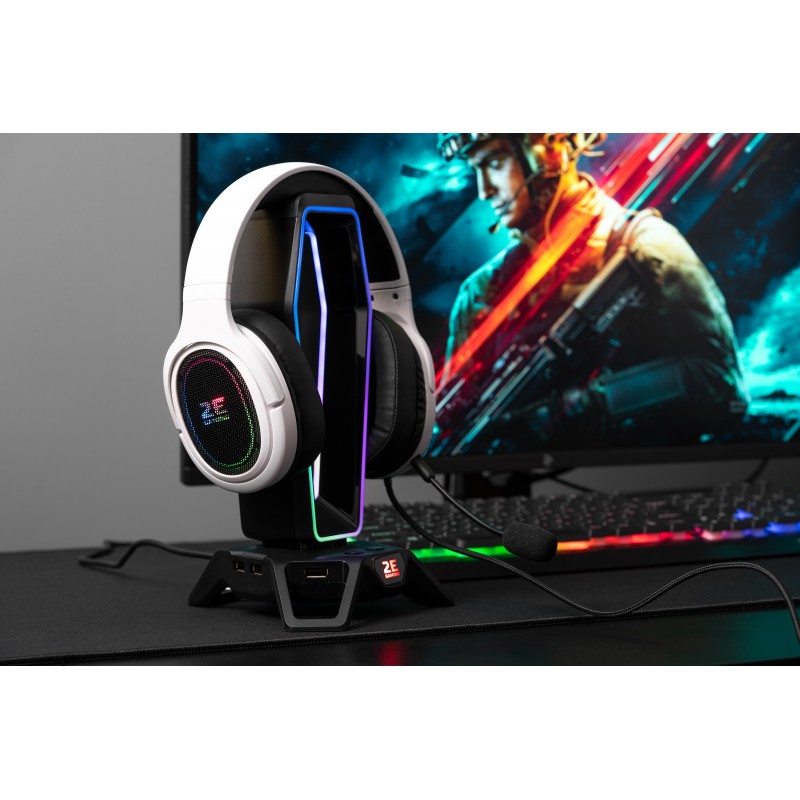 2E Gaming Гарнітура ігрова HG330, 7.1, USB-A, RGB, 2м, білий